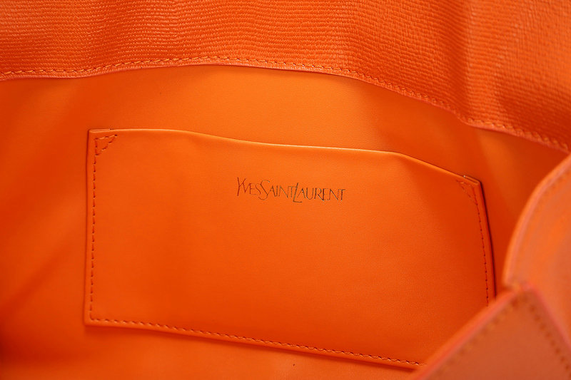 YSL belle de jour original saffiano leather clutch 30318 orange - Click Image to Close